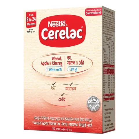 CERELAC WHEAT APPLE & CHERRY (8-24 M)