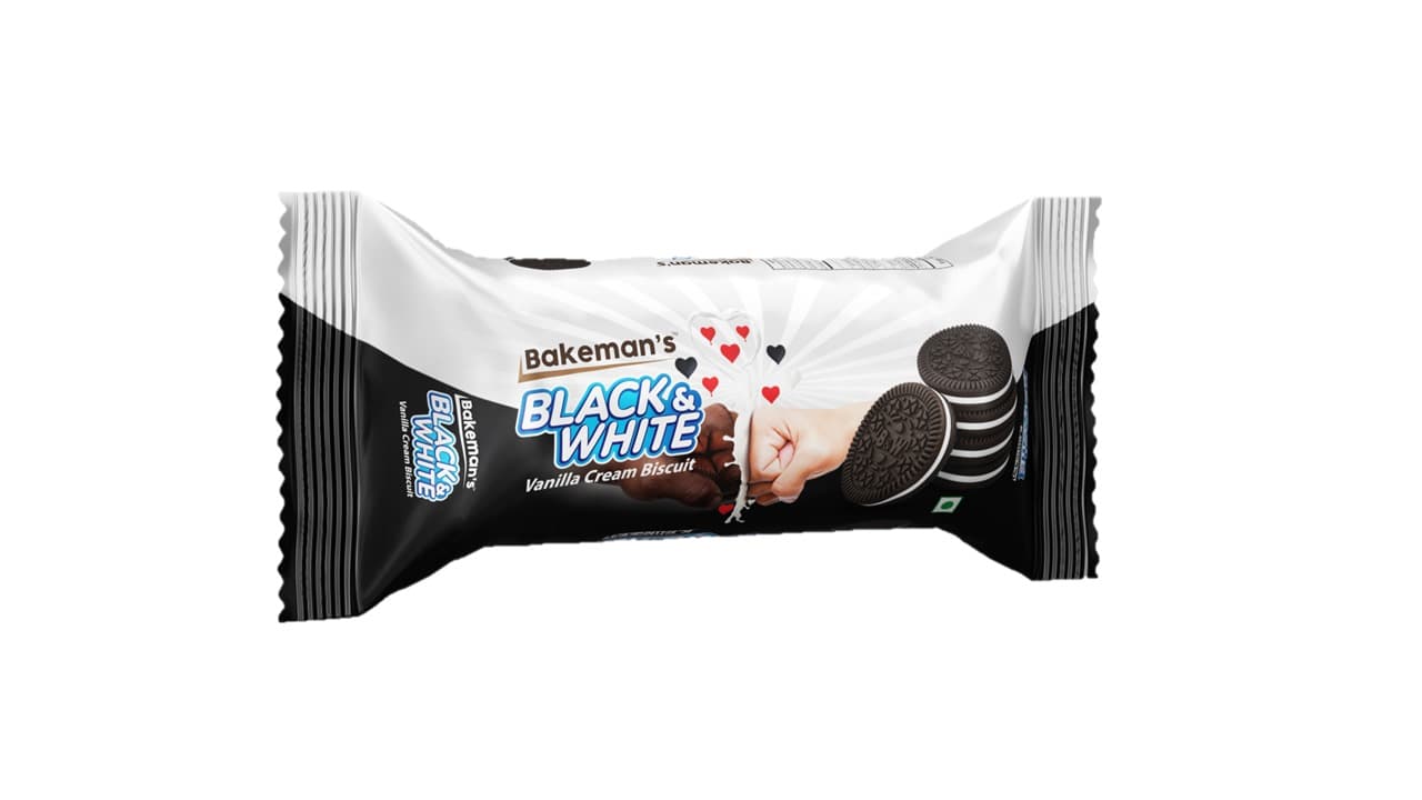 Black & white vanilla cream  Biscuit