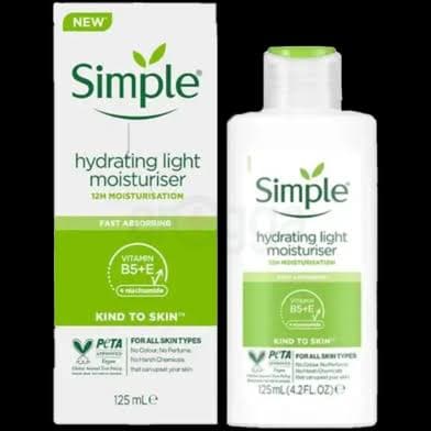 Simple Kind to Skin Hydrating Light Moisturiser with Vitamin B5+E & Niacinamide 125ml