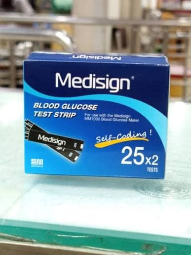 MEDISIGN BLOOD GLUCOSE TEST STRIP