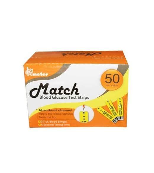 MATCH BLOOD GLUCOSE TEST STRIP