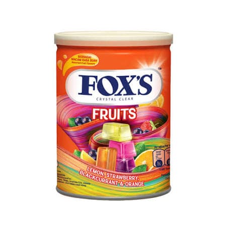 Fox'S Crystal Clear Candy (Fruits Flavored) Tin- 180gm